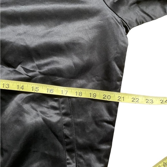 MAX black yellow long sleeve full zip bomber satin style jacket size med unisex - Picture 6 of 10